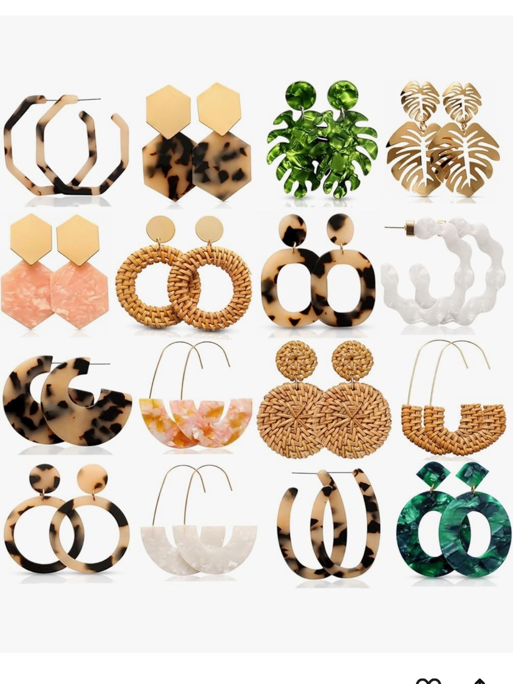 NWB Tropical/Summer Earrings Set (16 pairs)